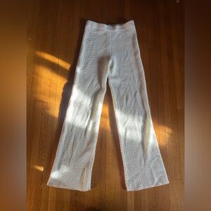 House of Harlow 1960 Cream Knit Wide-Legged Pants with Sequins, Size XS, NWOT